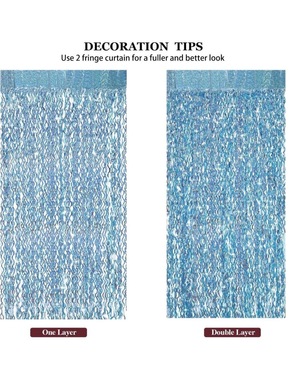 Shimmering Wavy Tinsel Backdrop